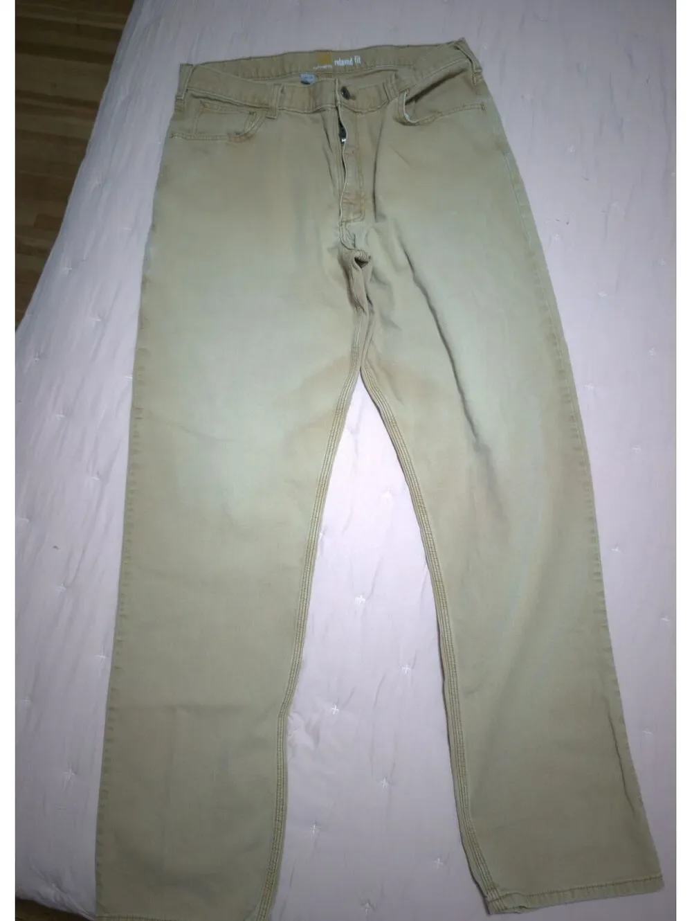 Carhartt Relaxed Fit Khaki Pants Size 38x36